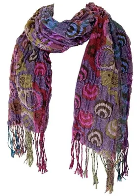 Purples Textured Dot Scarf