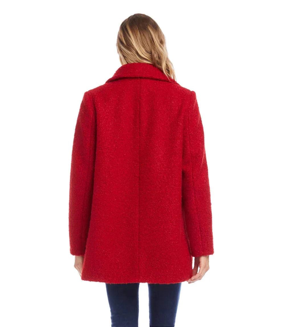 Red Boucle Coat