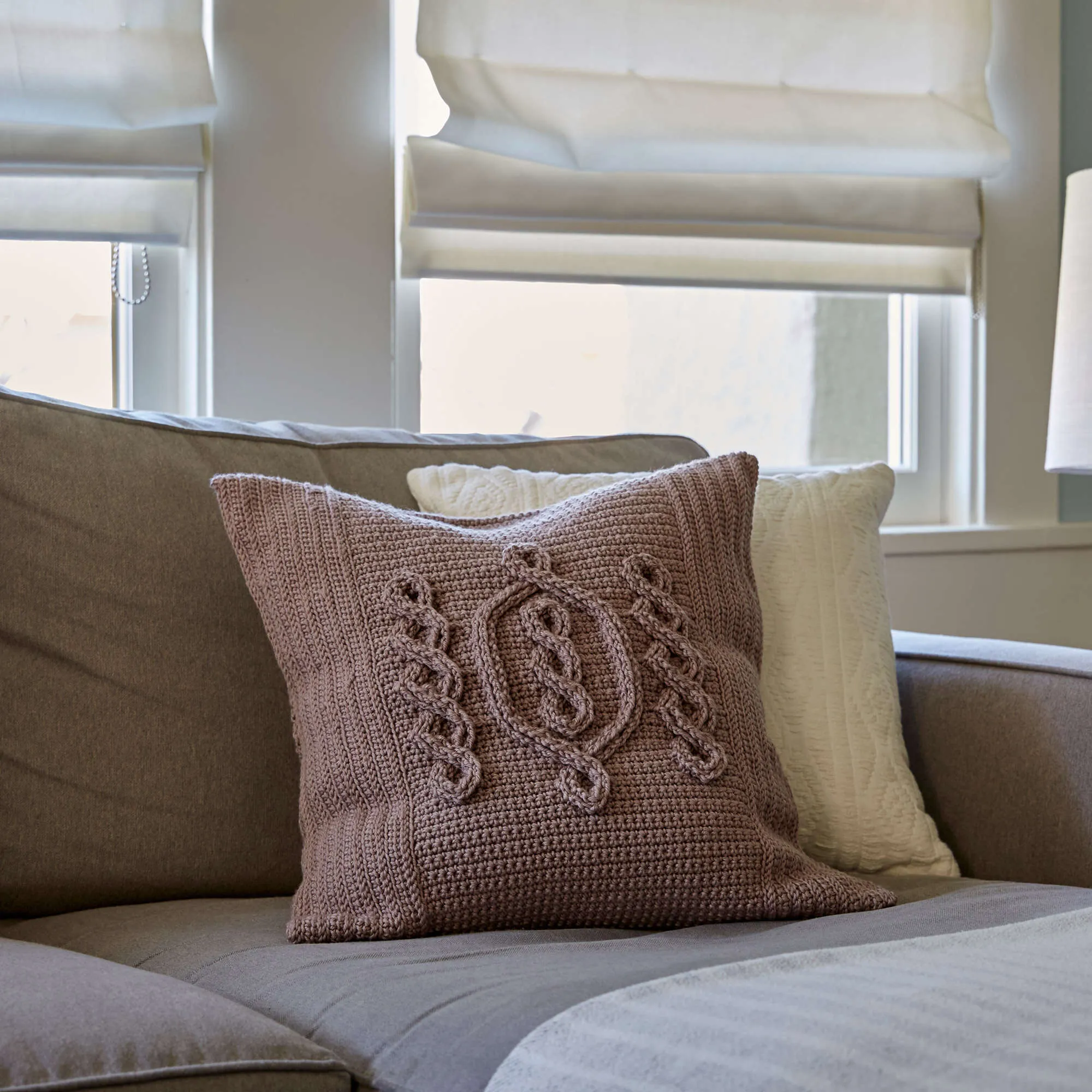Red Heart Hygge Chic Crochet Pillow