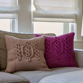 Red Heart Hygge Chic Crochet Pillow