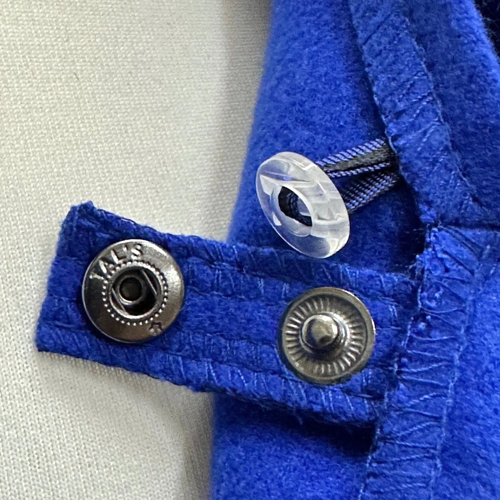 Royal Blue Belted Feminine Overcoat Cape Coat Detachable fox fur collar