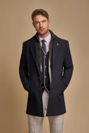 Sanford Navy Wool Coat