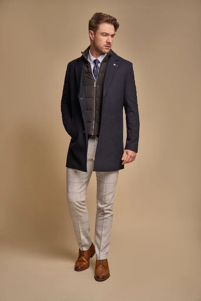 Sanford Navy Wool Coat