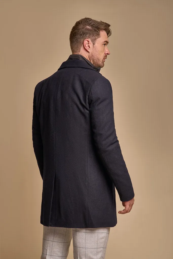 Sanford Navy Wool Coat