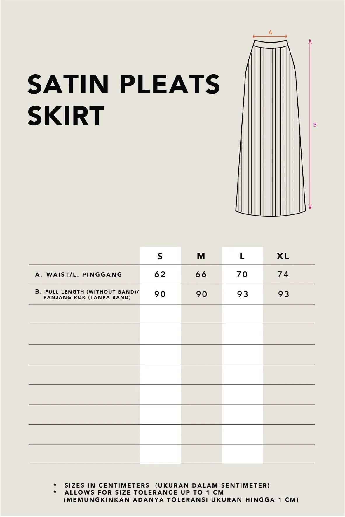 SATIN PLEATED SKIRT PLAIN MOCCA