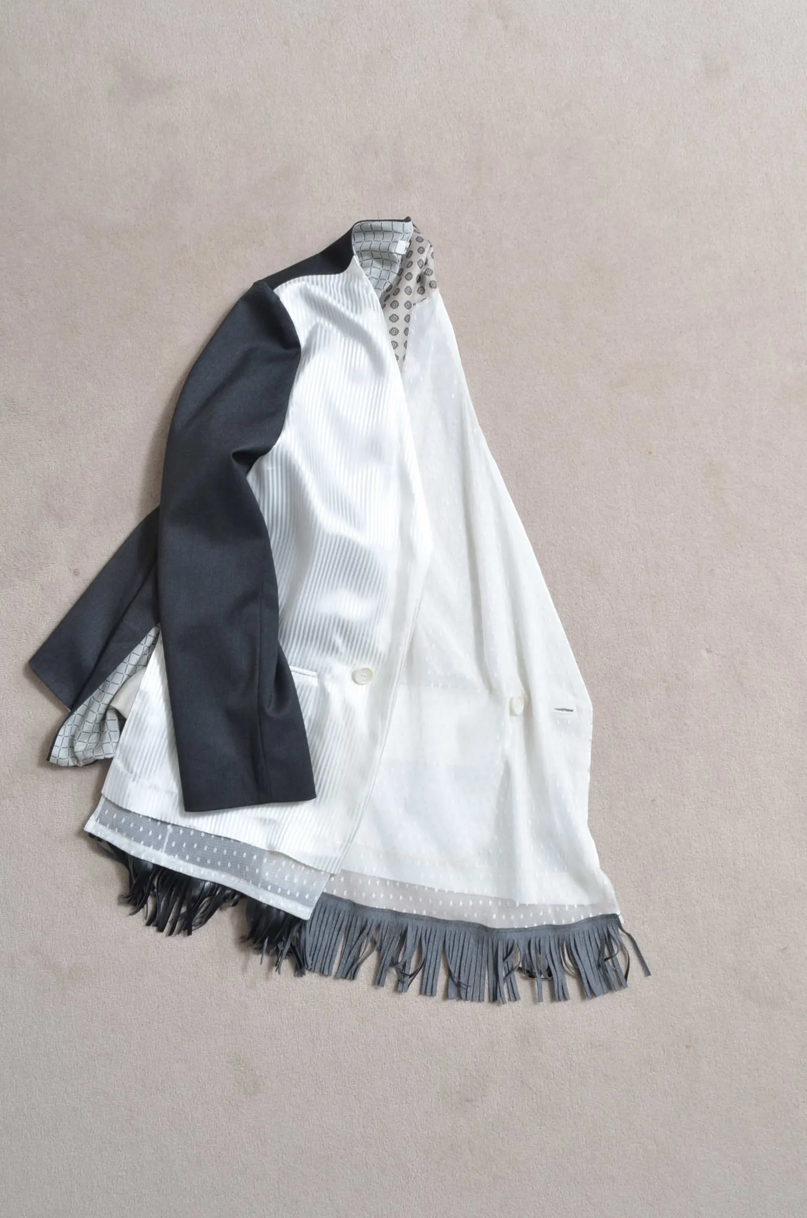 SCARF-LINED FRINGE JK/00