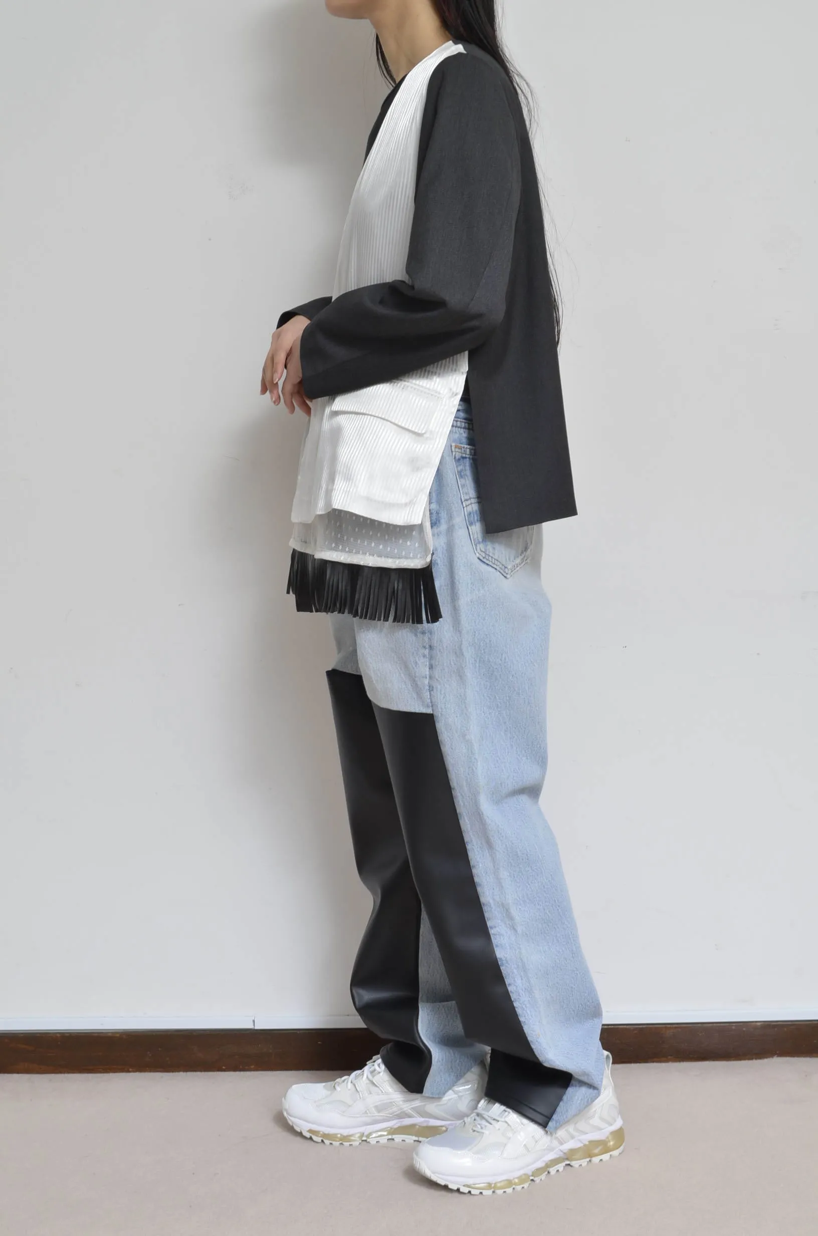 SCARF-LINED FRINGE JK/00