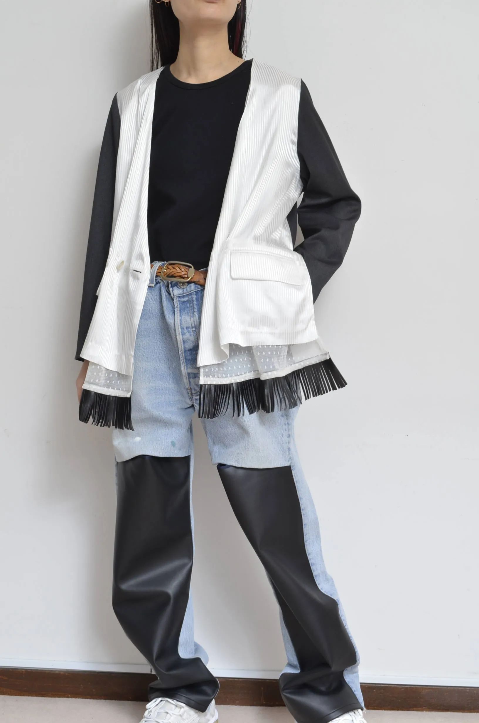 SCARF-LINED FRINGE JK/00