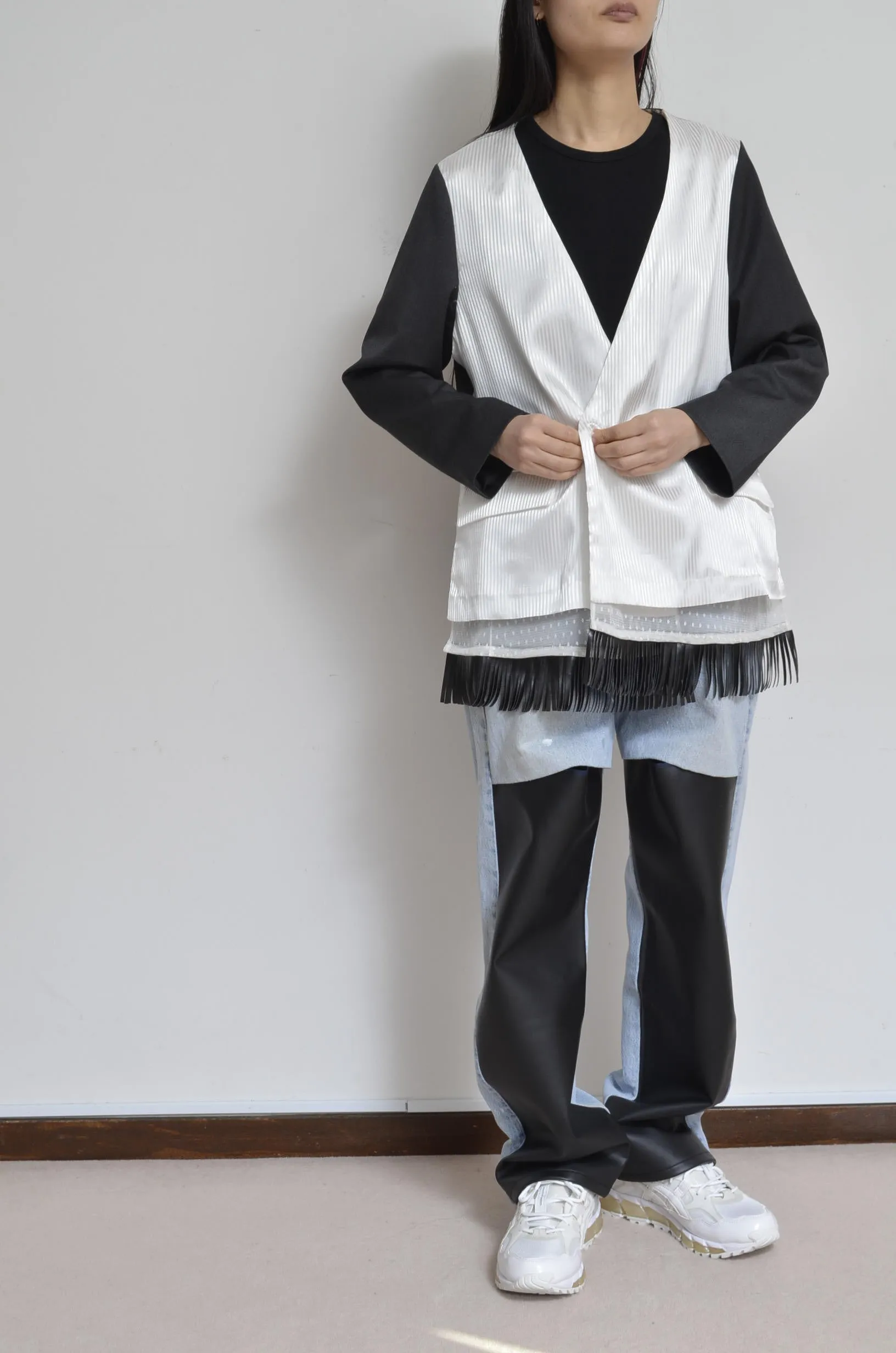 SCARF-LINED FRINGE JK/00