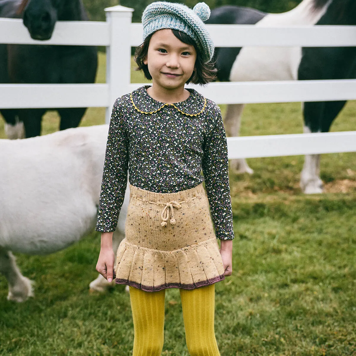Skating Pond Skirt in Camel Confetti by Misha & Puff