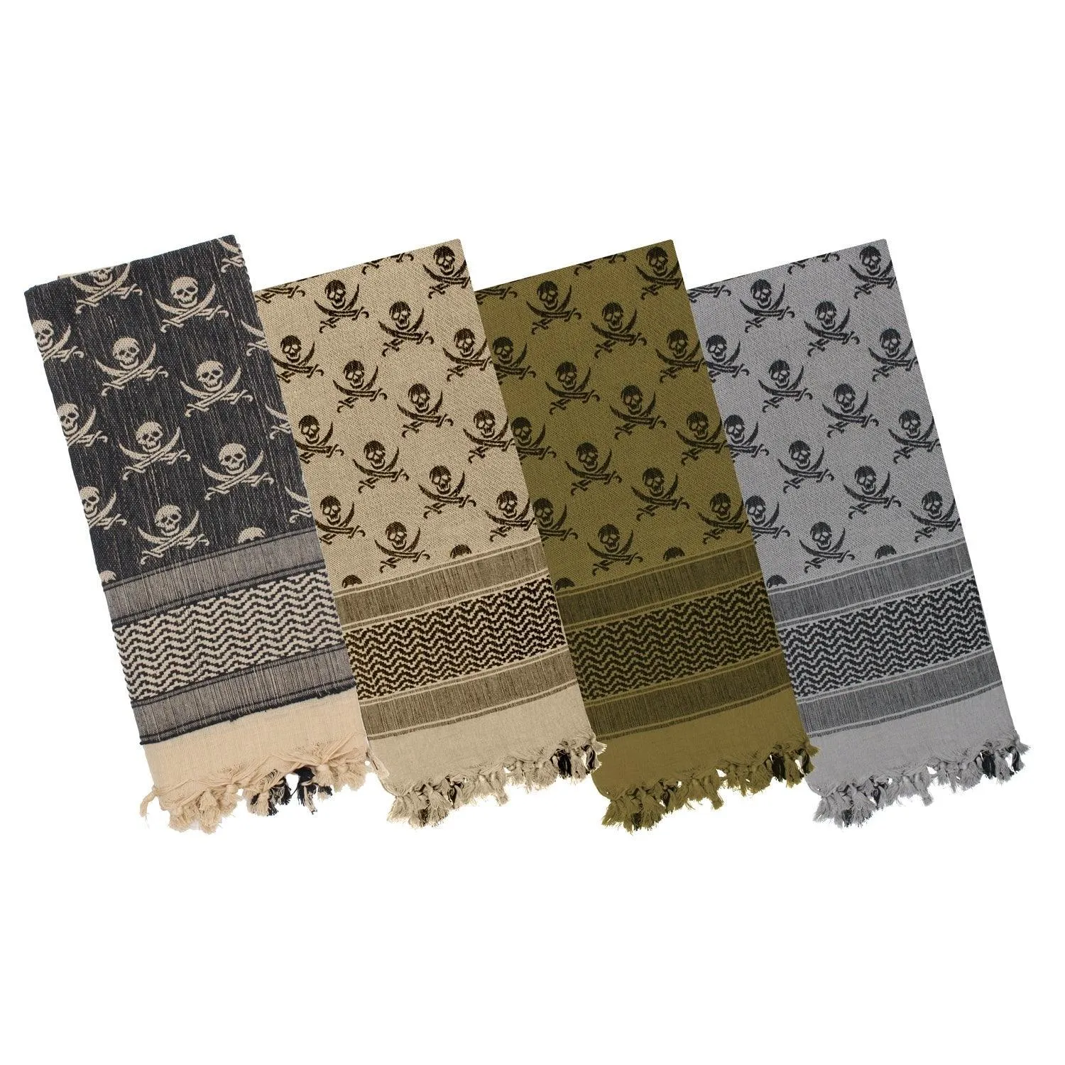 Skulls Shemagh Tactical Desert Keffiyeh Scarf