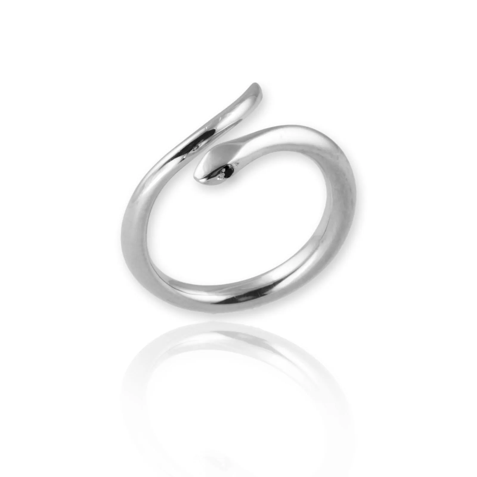 Snake Ring with black diamonds