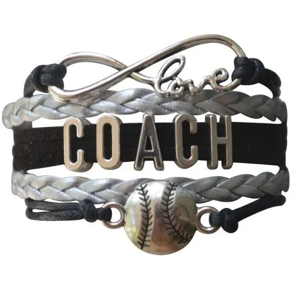 Softball Coach Infinity Bracelet