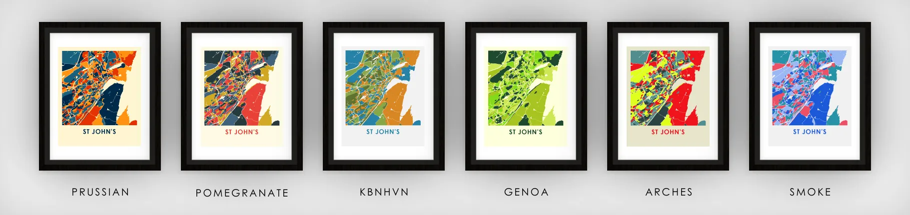 St Johns Map Print - Full Color Map Poster