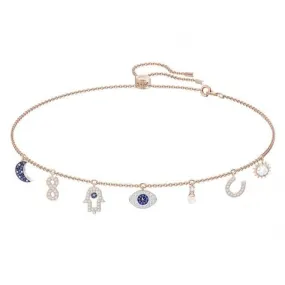 Swarovski Symbol Charms Rose Gold-tone Necklace 5497664