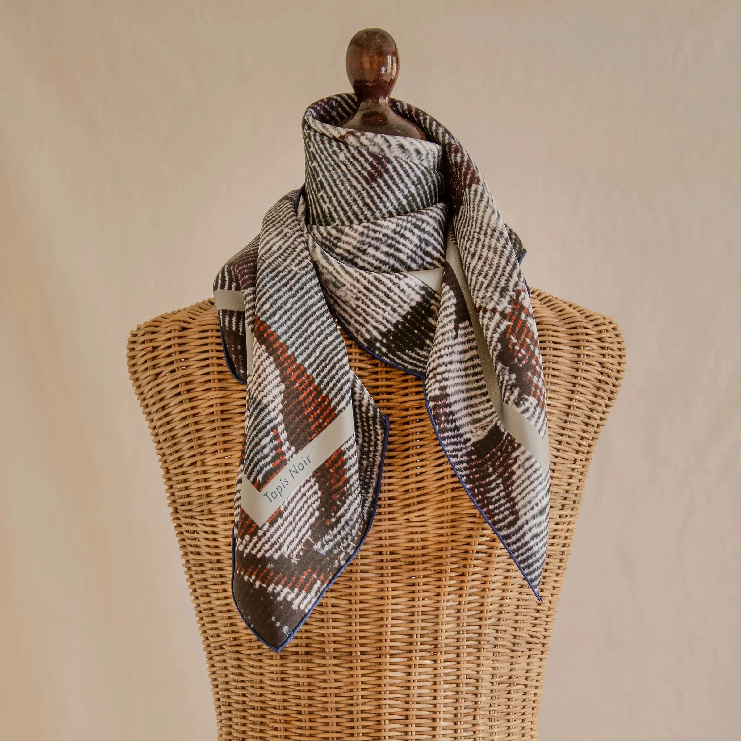 Tapis Noir Classical Blue Tapestry Scarf
