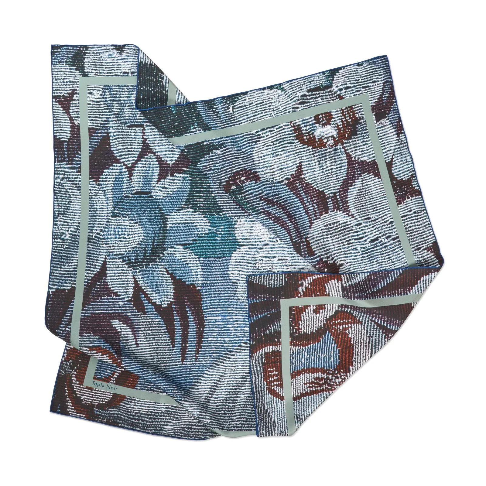 Tapis Noir Classical Blue Tapestry Scarf