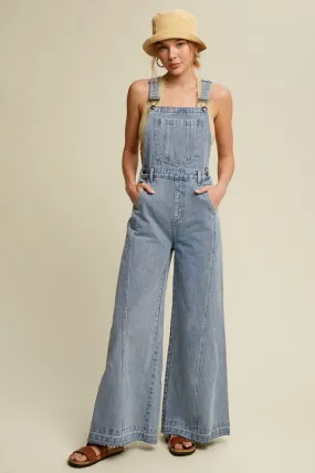 The Mateo Wide Leg  Denim Overall