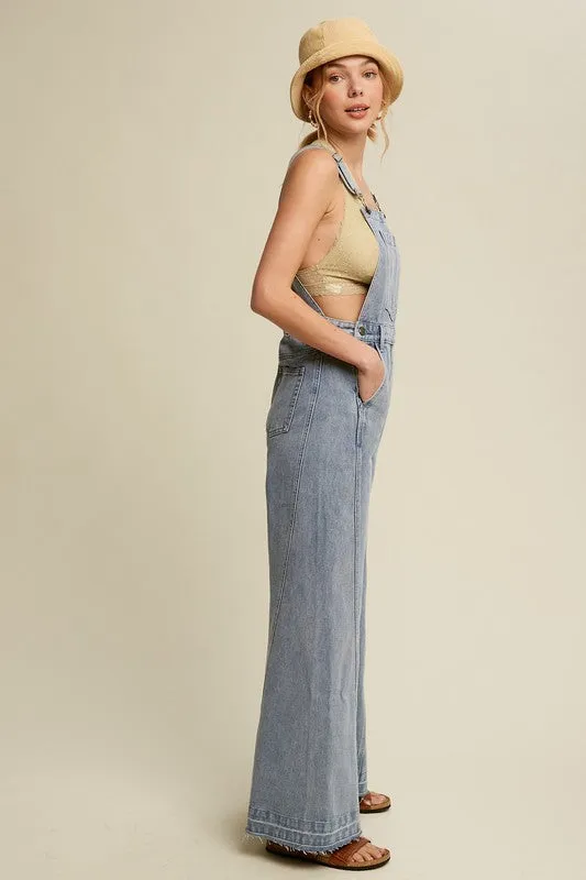 The Mateo Wide Leg  Denim Overall