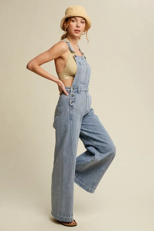 The Mateo Wide Leg  Denim Overall