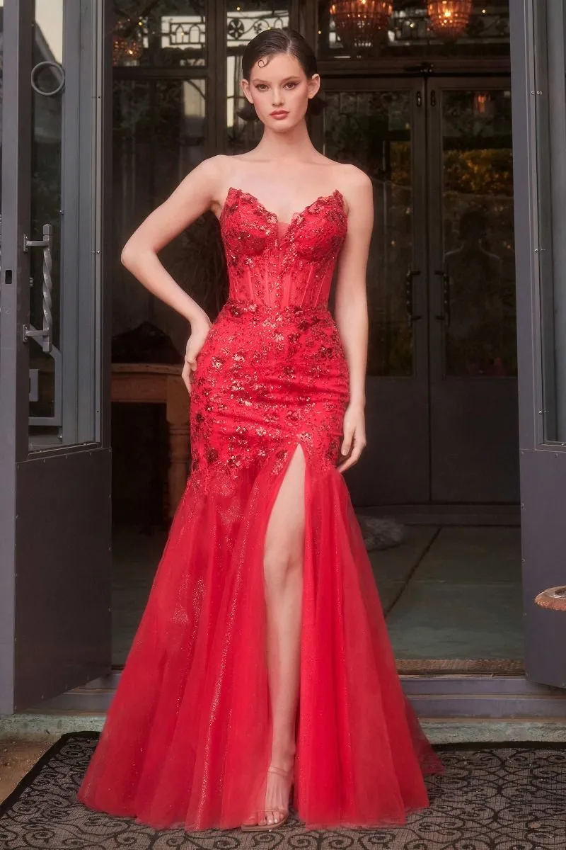 The Wendy Sequin Floral Mermaid Gown