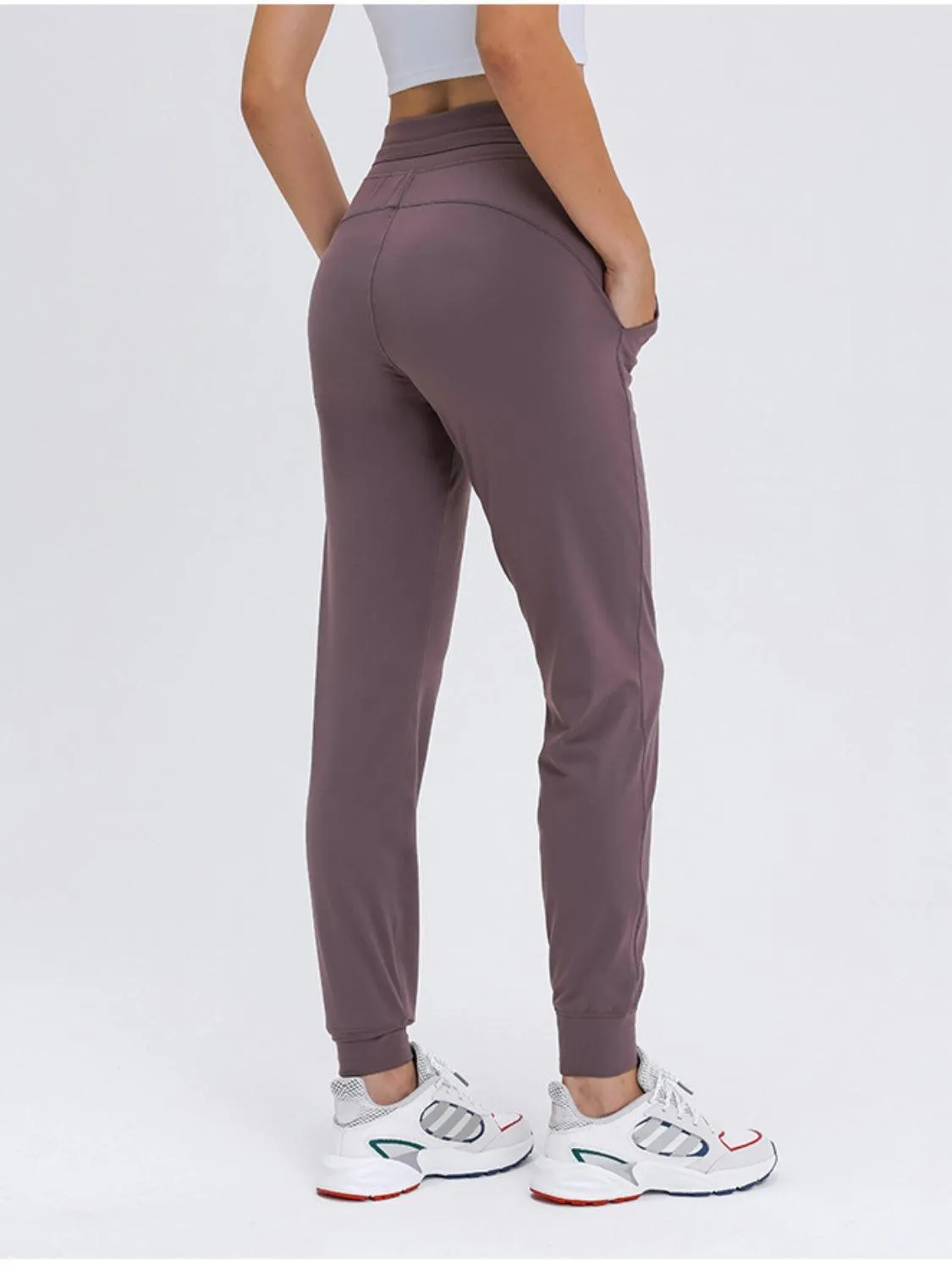 Tied Waist Detail Womens Active Joggers