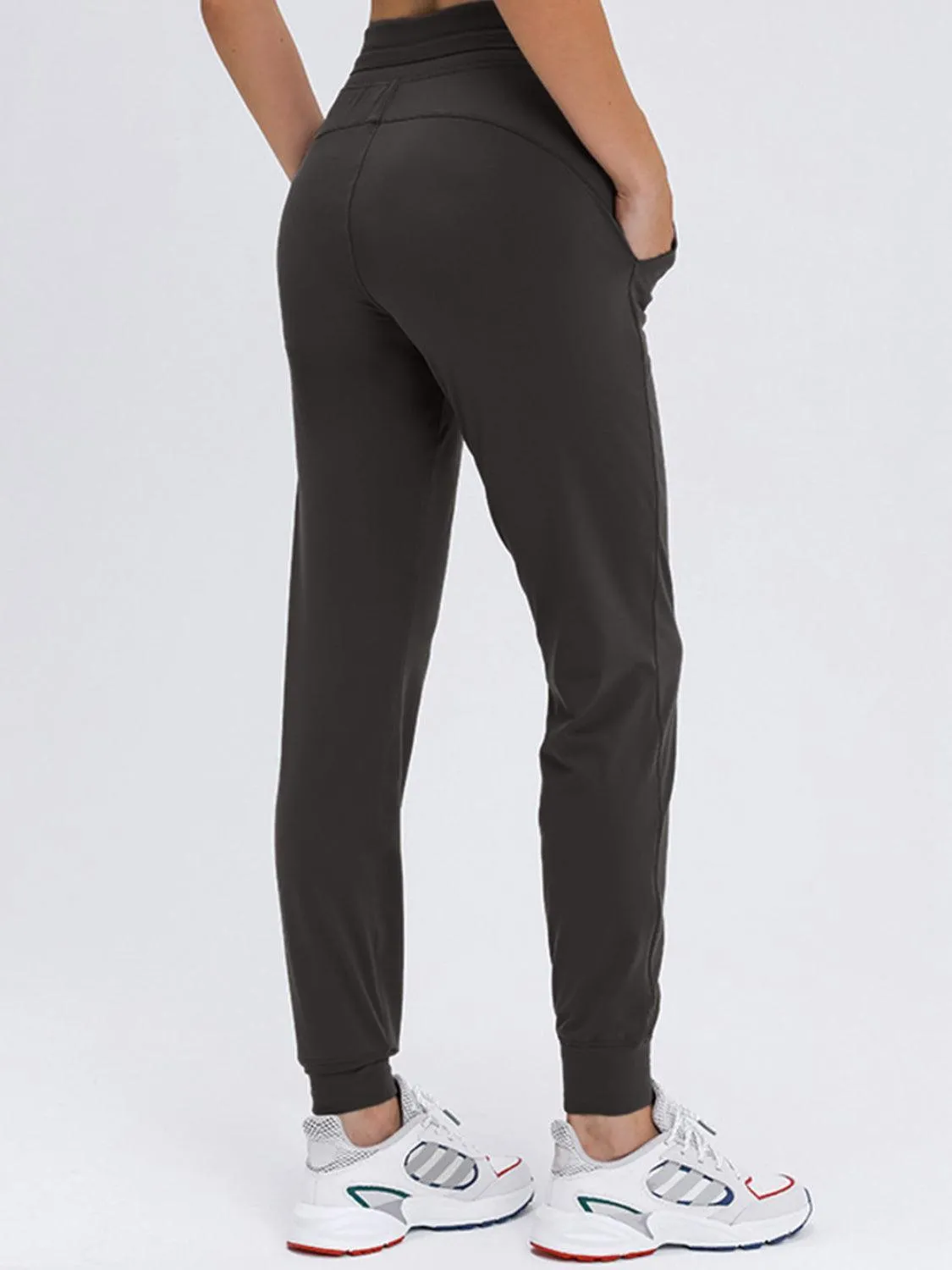 Tied Waist Detail Womens Active Joggers