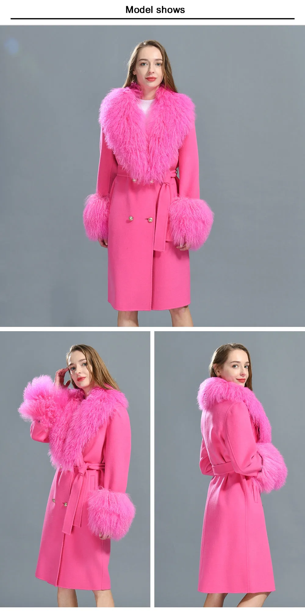 Trench Fur Collar Coat