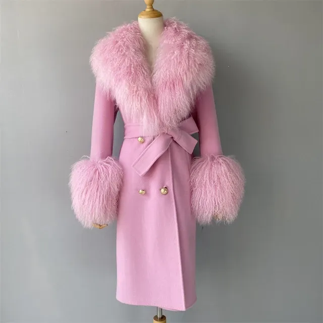 Trench Fur Collar Coat