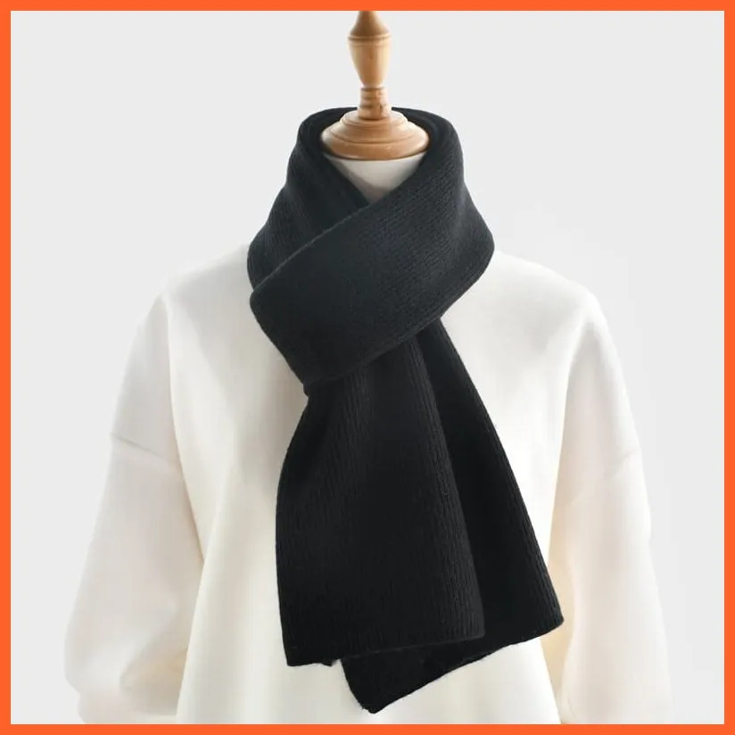 Unisex Luxury Cashmere Knitted Scarves  | Warm Thick Woolen Scarf