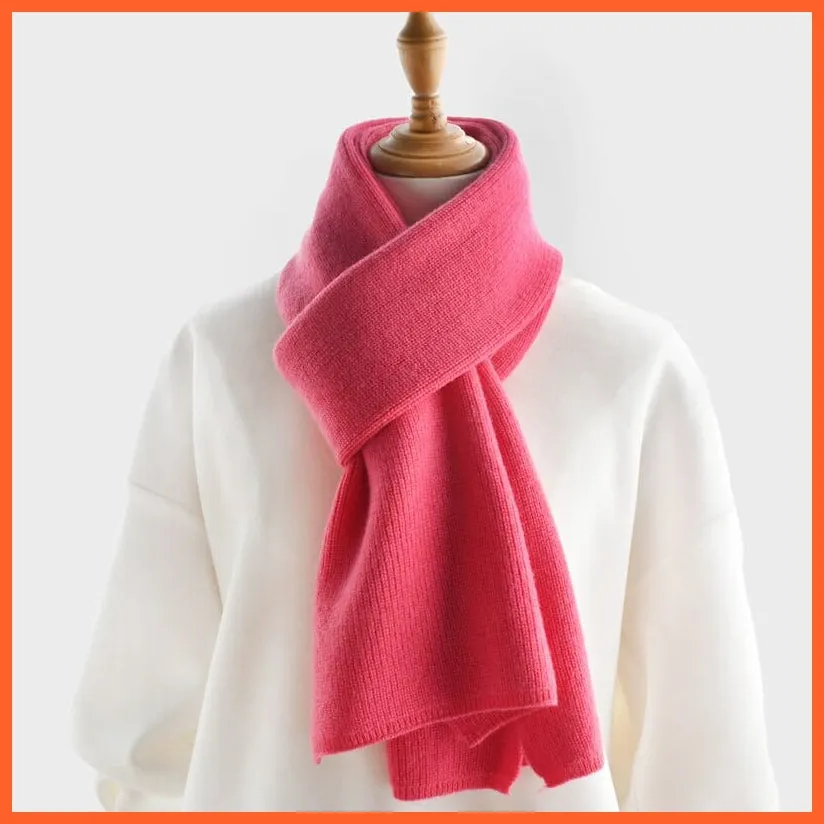 Unisex Luxury Cashmere Knitted Scarves  | Warm Thick Woolen Scarf