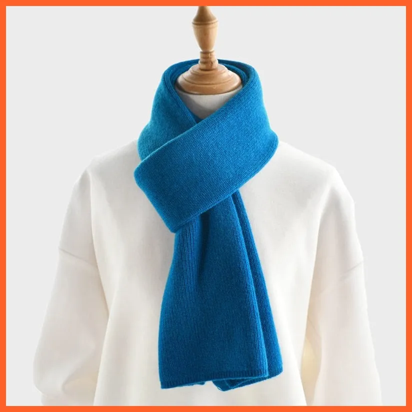 Unisex Luxury Cashmere Knitted Scarves  | Warm Thick Woolen Scarf