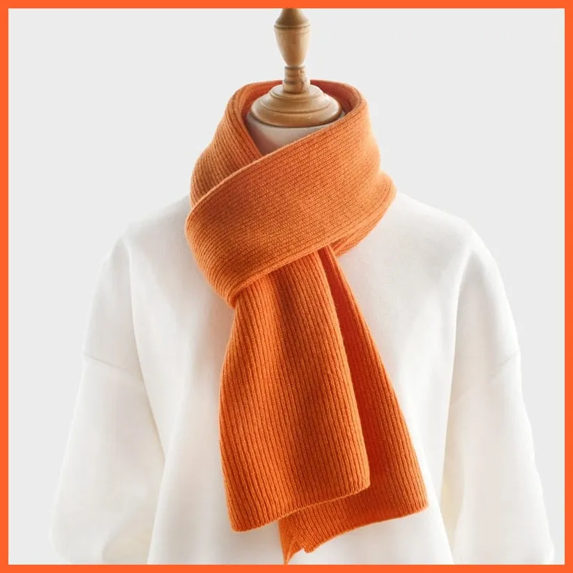 Unisex Luxury Cashmere Knitted Scarves  | Warm Thick Woolen Scarf