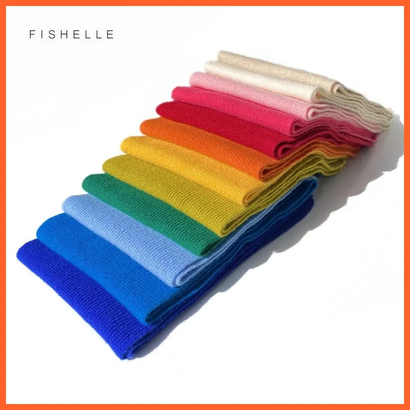 Unisex Luxury Cashmere Knitted Scarves  | Warm Thick Woolen Scarf