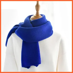Unisex Luxury Cashmere Knitted Scarves  | Warm Thick Woolen Scarf
