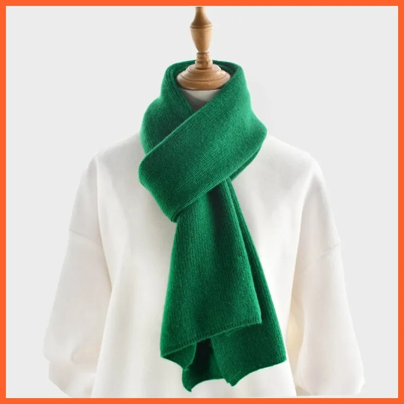 Unisex Luxury Cashmere Knitted Scarves  | Warm Thick Woolen Scarf