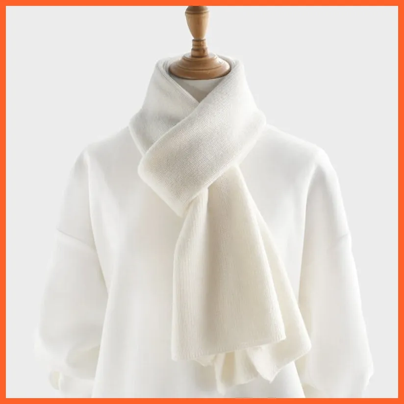 Unisex Luxury Cashmere Knitted Scarves  | Warm Thick Woolen Scarf