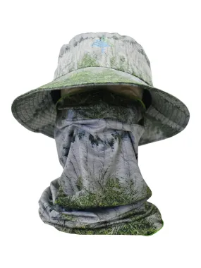 UV Protective Bucket Hat and Multi Scarf Set - Sugar Cane