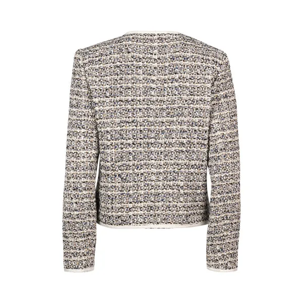 Vassalli - Collarless Short Jacket with Trim detail - Galaxy