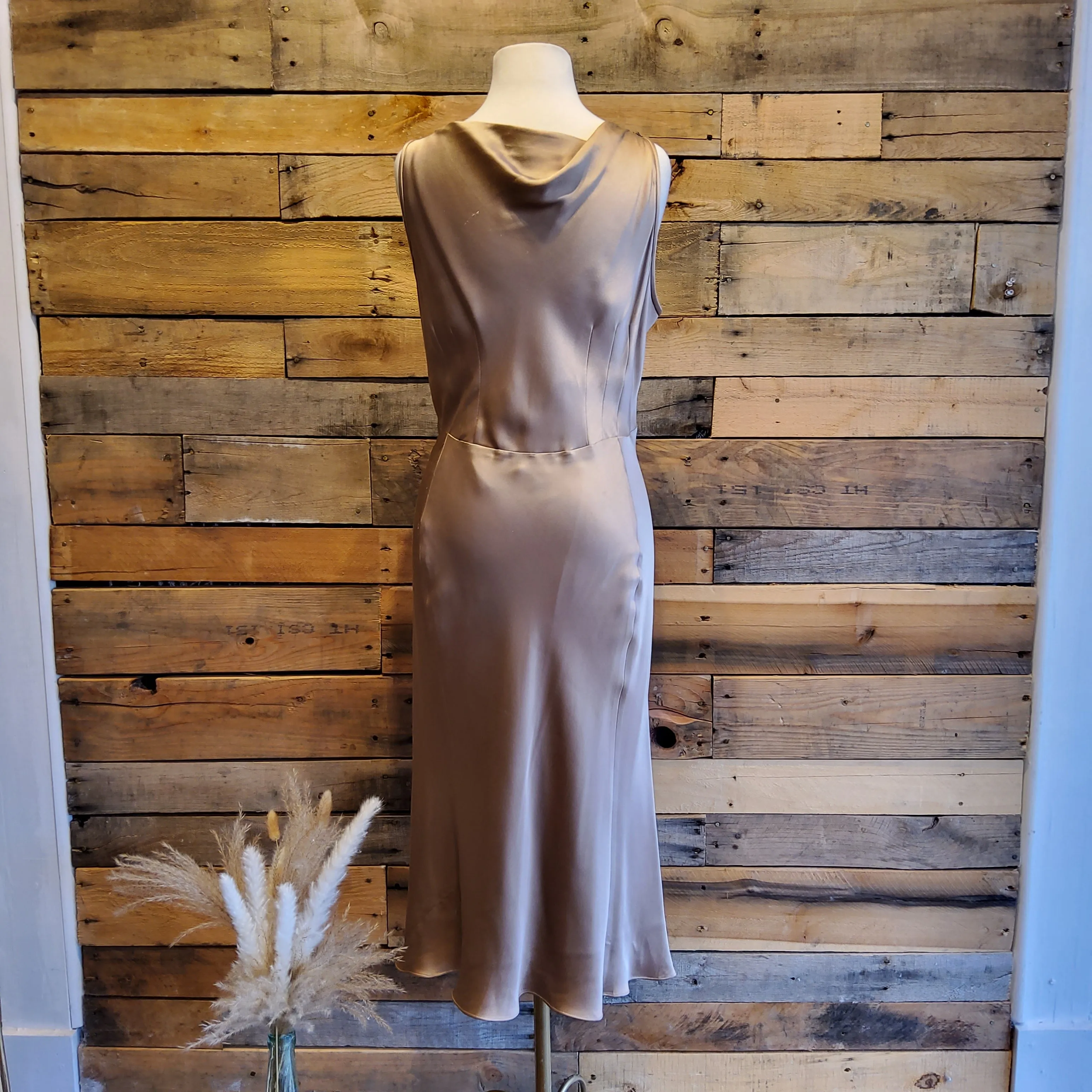 Vintage Anne Klein Satin Dress Sz 16
