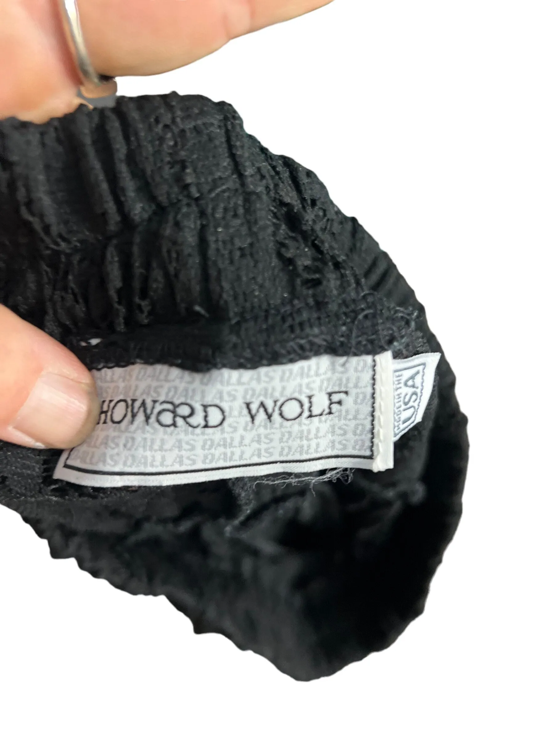 Vintage black lace skirt M Howard Wolf