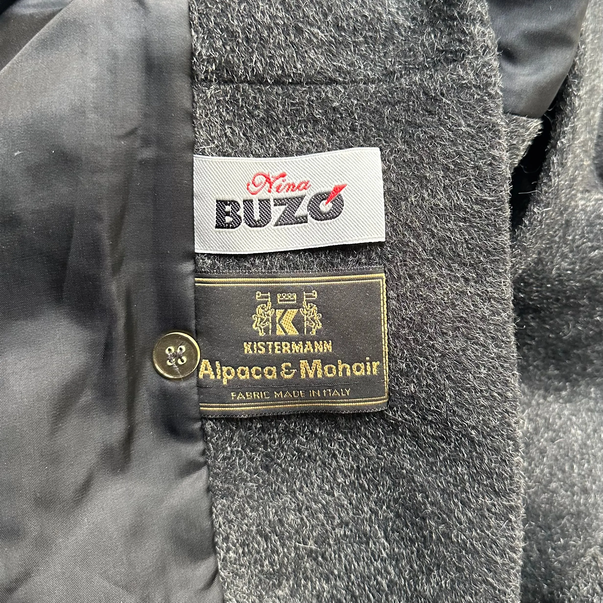 Vintage Double-breasted Gray Maxi Coat, size EU40