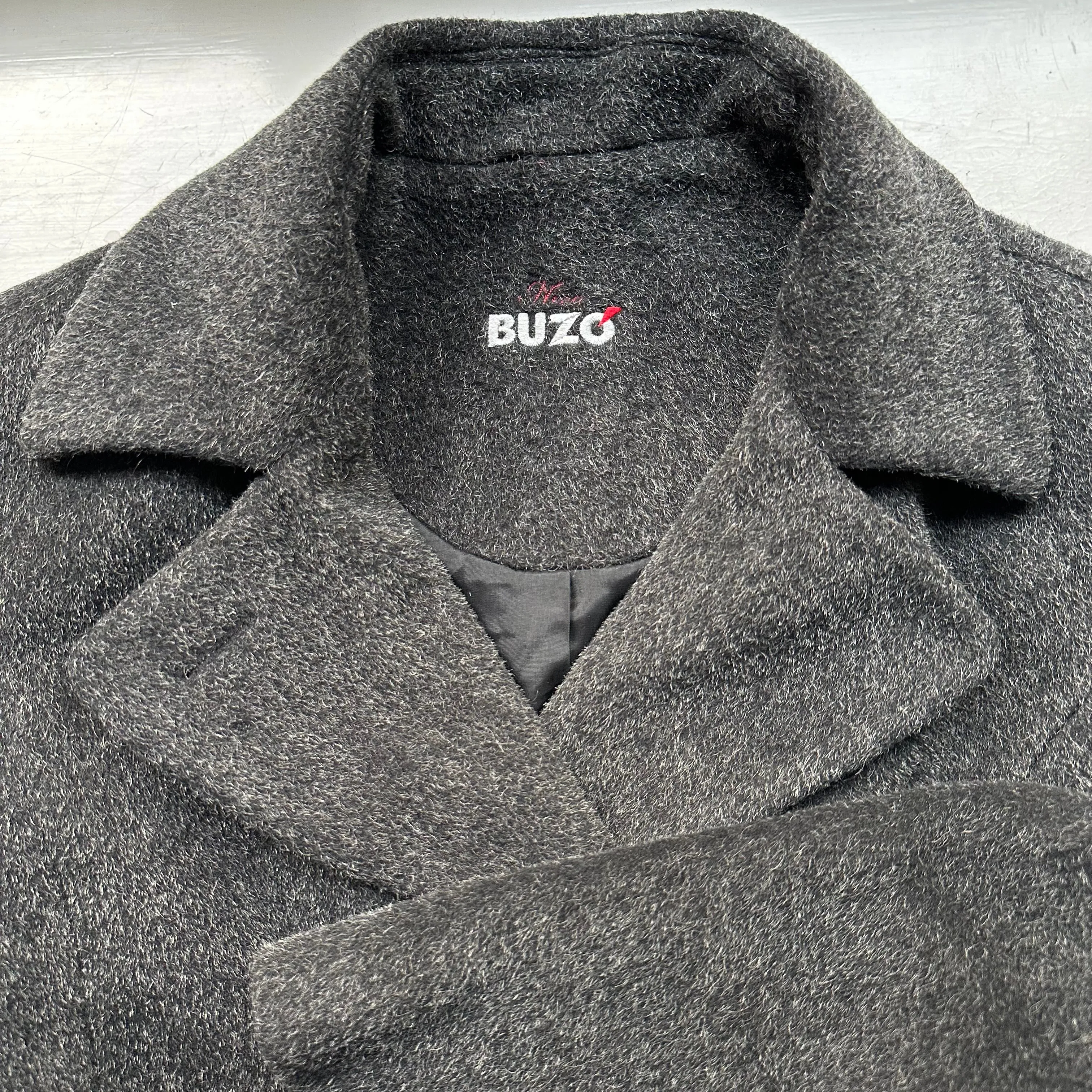 Vintage Double-breasted Gray Maxi Coat, size EU40