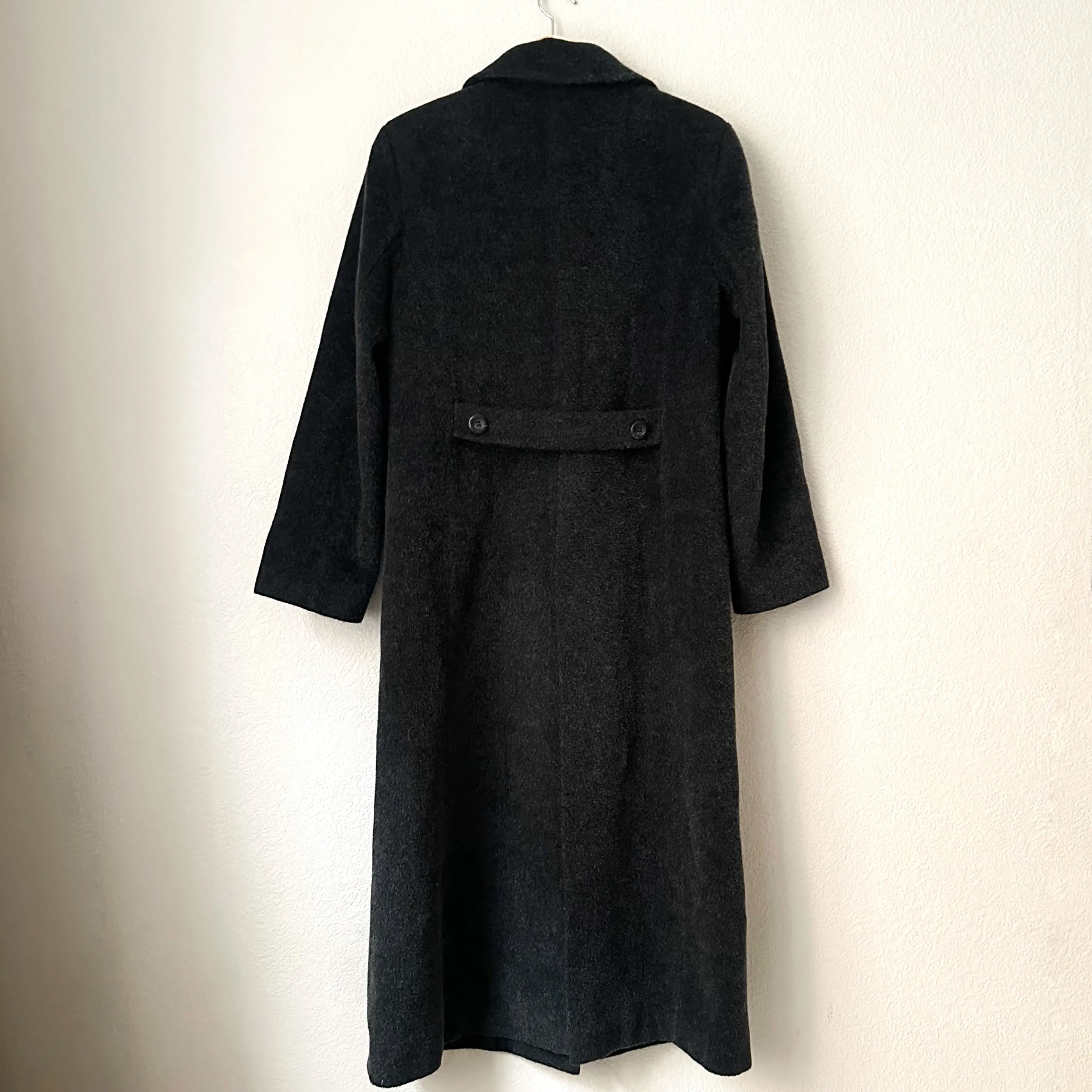 Vintage Double-breasted Gray Maxi Coat, size EU40