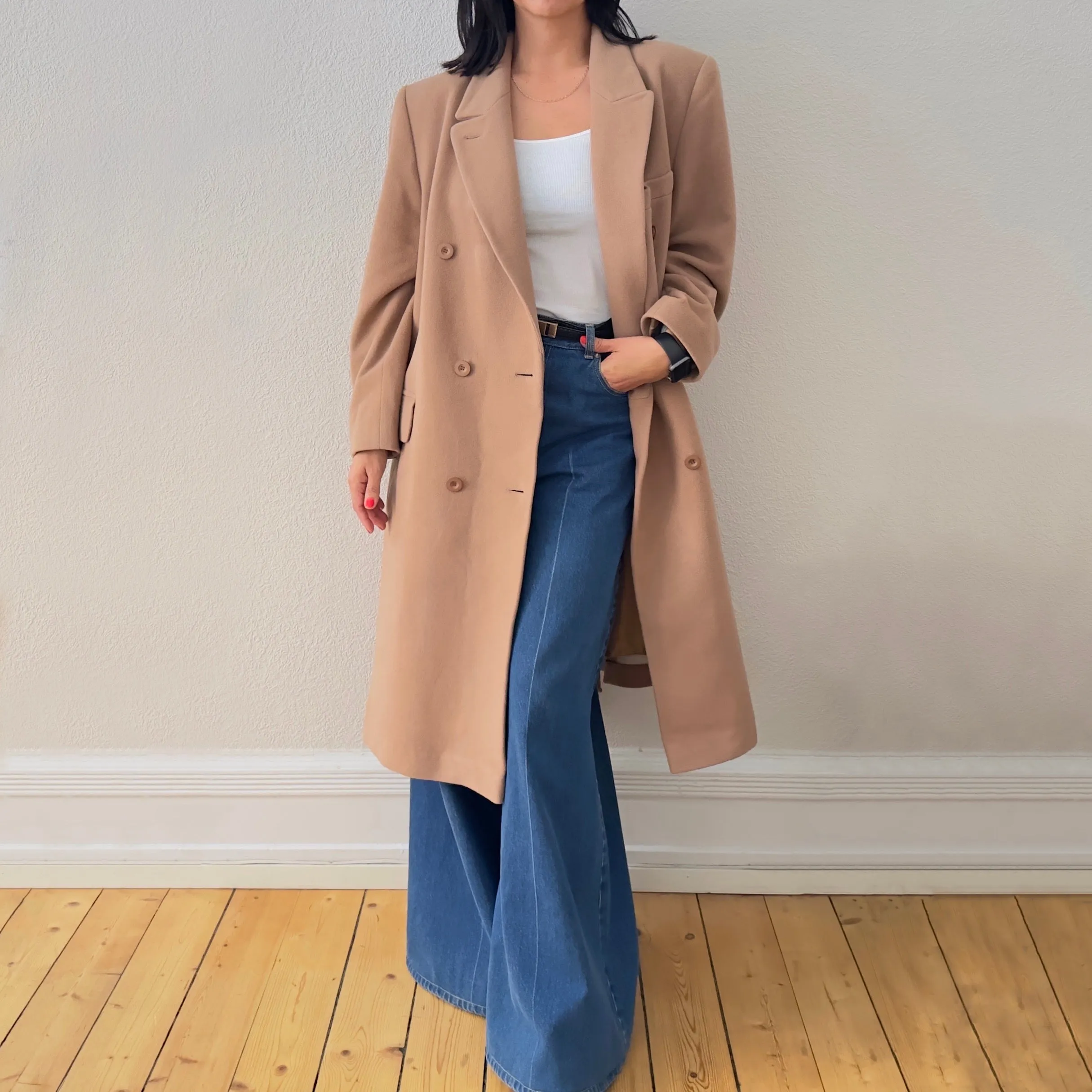 Vintage Double-breasted Wool Coat