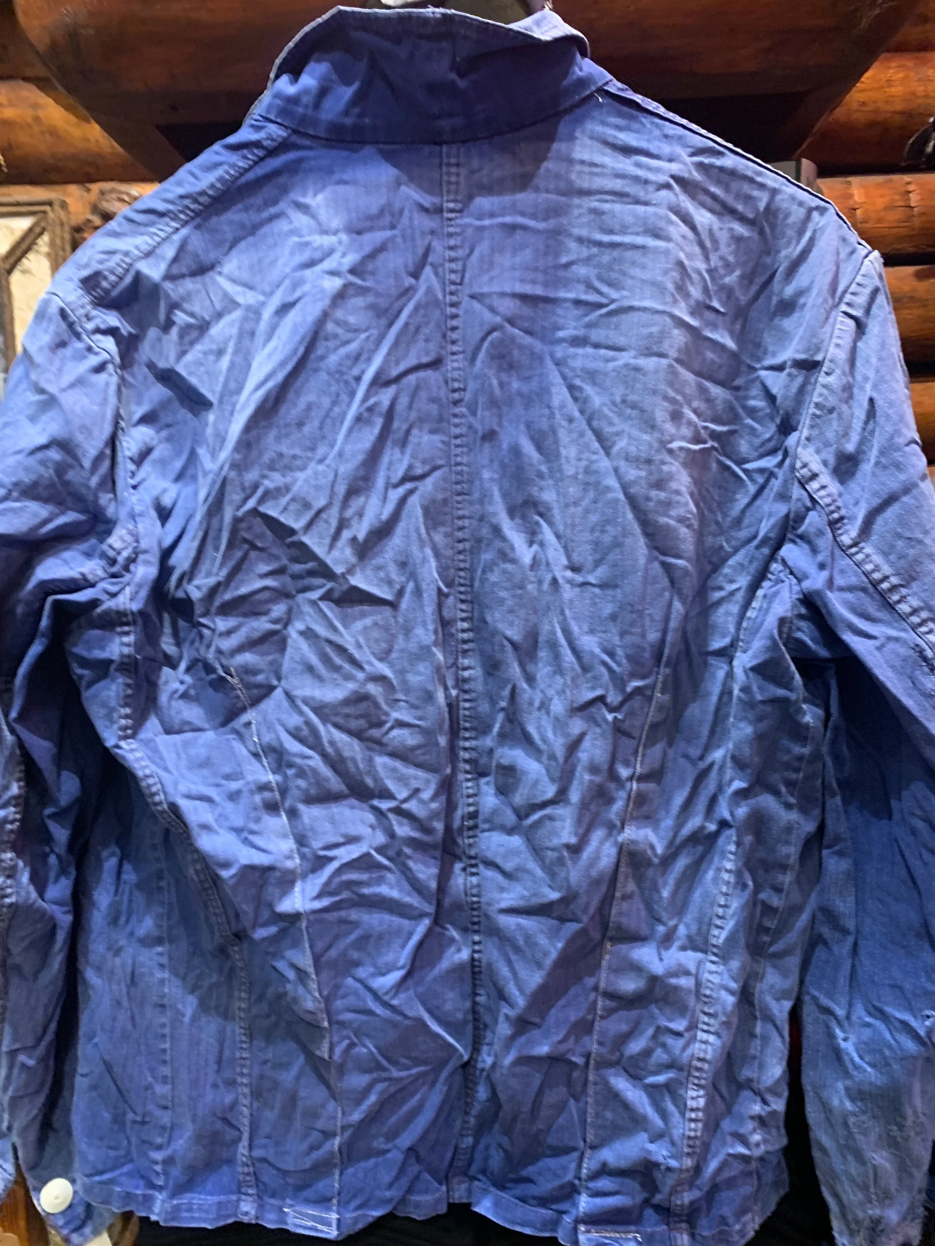 Vintage French Chore Jacket Herringbone, Small