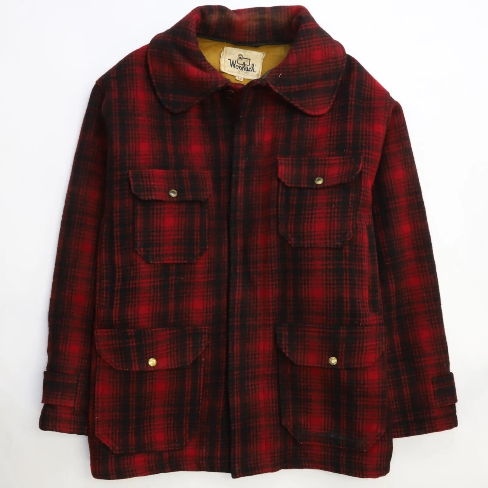 Vintage Woolrich Mackinaw Wool Hunting Coat Jacket Size 46 60s 70s