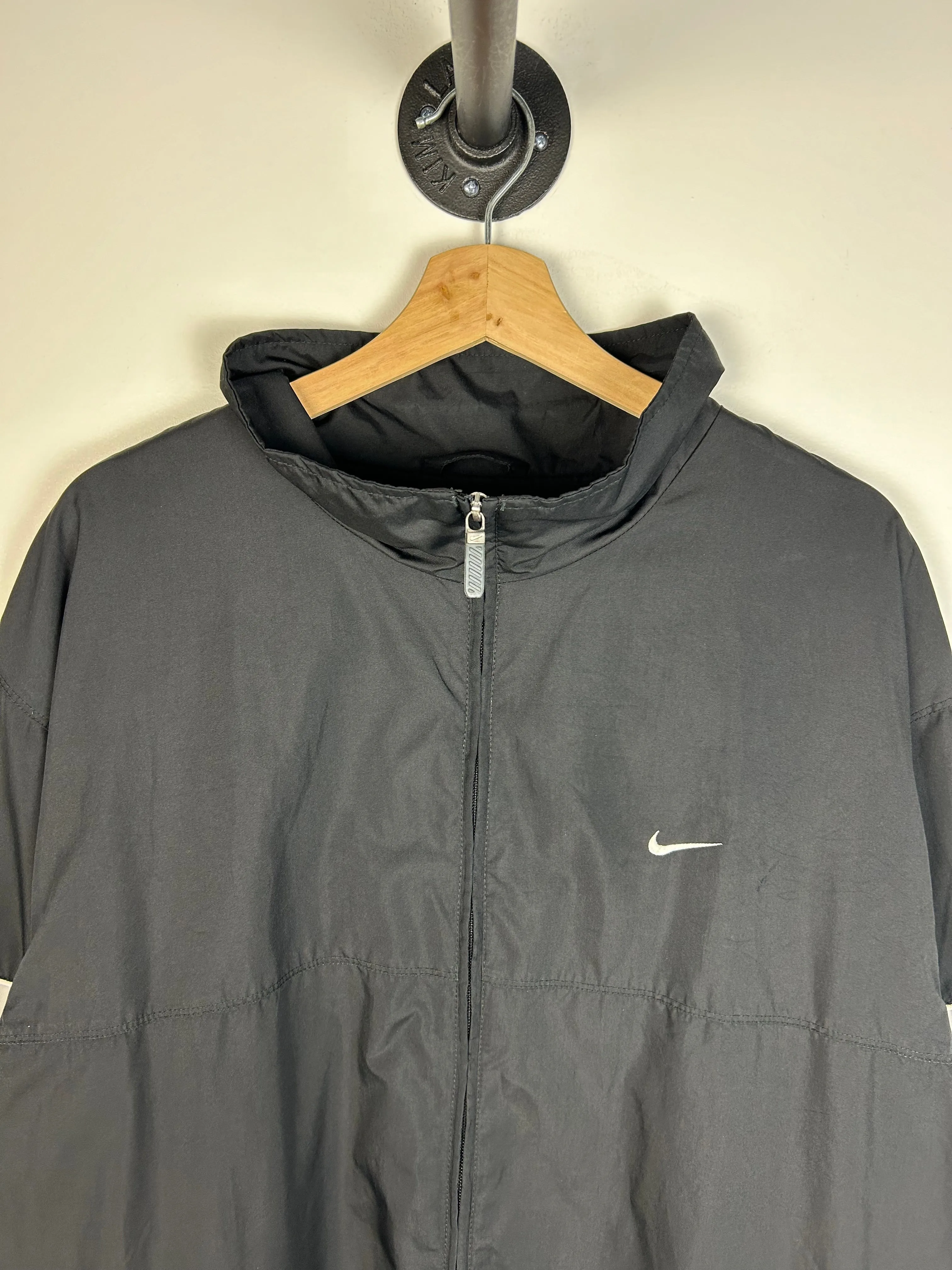 Vintage Y2K Nike Mini Swoosh Black Windbreaker