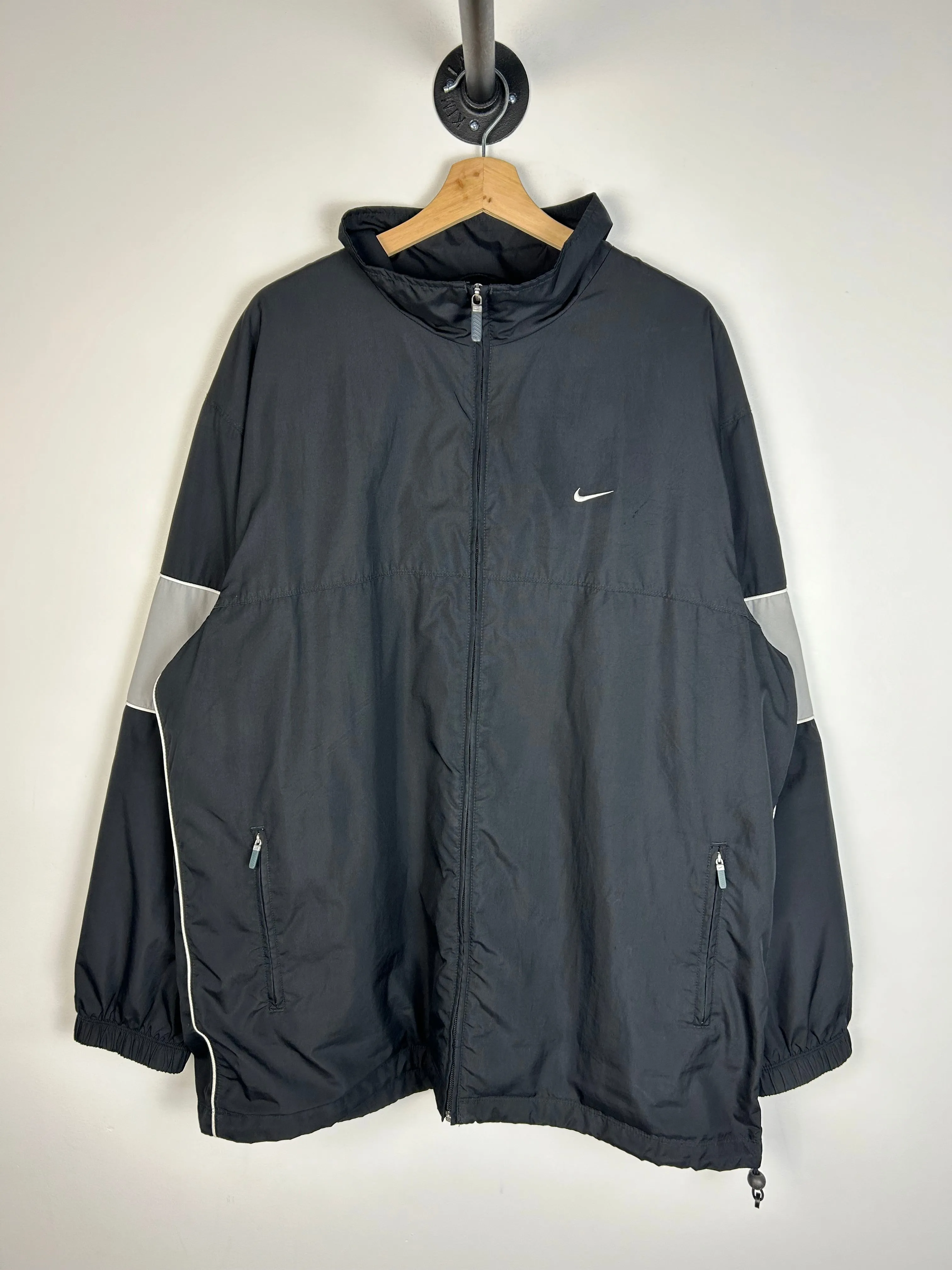 Vintage Y2K Nike Mini Swoosh Black Windbreaker