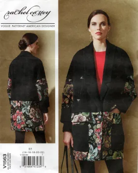 Vogue American Designer V1563 RACHEL COMEY Womens Colour Blocked Jacket Out Of Print Sewing Pattern Sizes 6 - 14 UNCUT Factory Folded